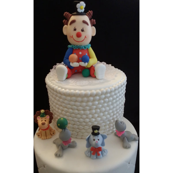 Circus Birthday Cake Toppers Carnival Party Decorations Circus Clown and Animals 5pcs - Cake Toppers Boutique