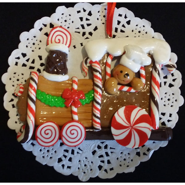 Christmas Train Ornament Gingerbread Train Christmas Decorations - Cake Toppers Boutique